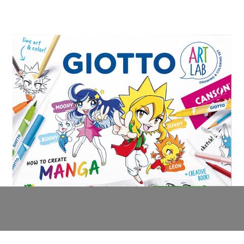 Set creativo Giotto Art Lab How To Create Manga F582300